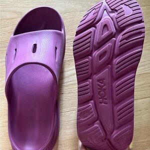 Hoka Magenta Slide Sandals